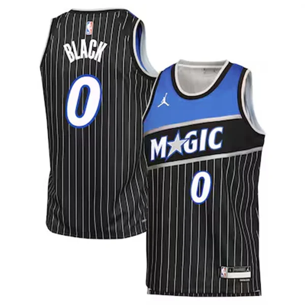 Men's Orlando Magic #0 Anthony Black 2025-26 Black Statement Edition Swingman Jersey