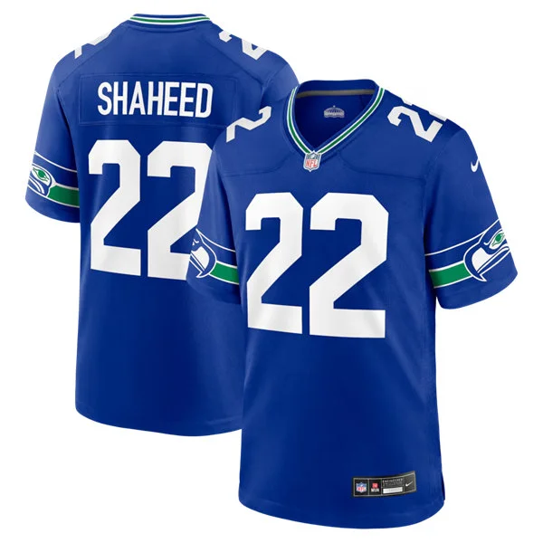 Men's Seattle Seahawks #22 Rashid Shaheed Nike Royal Throwback F.U.S.E. Limited Jersey
