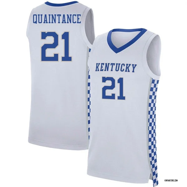 Kentucky Wildcats #21 Jayden Quaintance White with pattern Basketball Limited Jersey