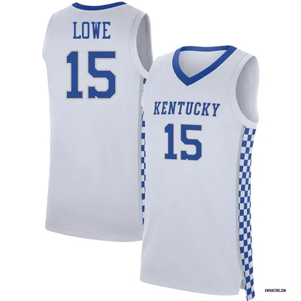 Kentucky Wildcats #15 Jaland Lowe White with pattern Basketball Limited Jersey