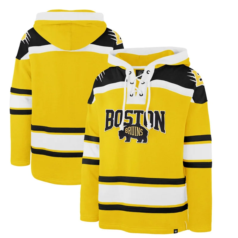 Boston Bruins 2026 NHL Stadium Series Superior Lacer Hoodie - Gold