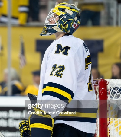 Michigan Wolverines #72 Jack Ivankovic 2025-26 White Hockey Game Jersey