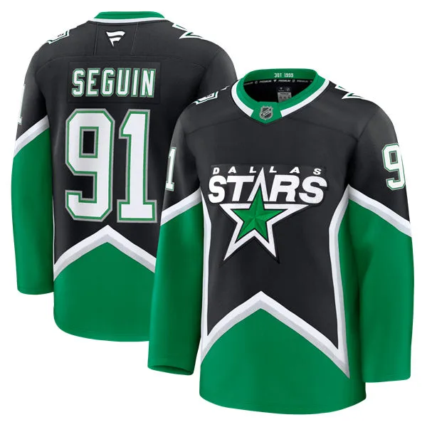 Men's Dallas Stars #91 Tyler Seguin 99 Cup Champs ThrowbackJersey Black