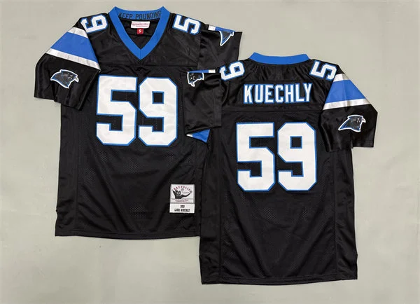 Mens Carolina Panthers #59 Luke Kuechly 2013 Black Throwback Jersey
