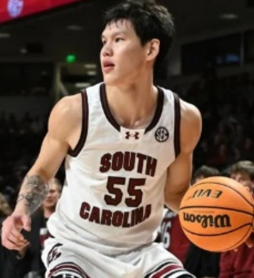 South Carolina Gamecocks #55 Mike Sharavjamts White College Basketball Game Jersey