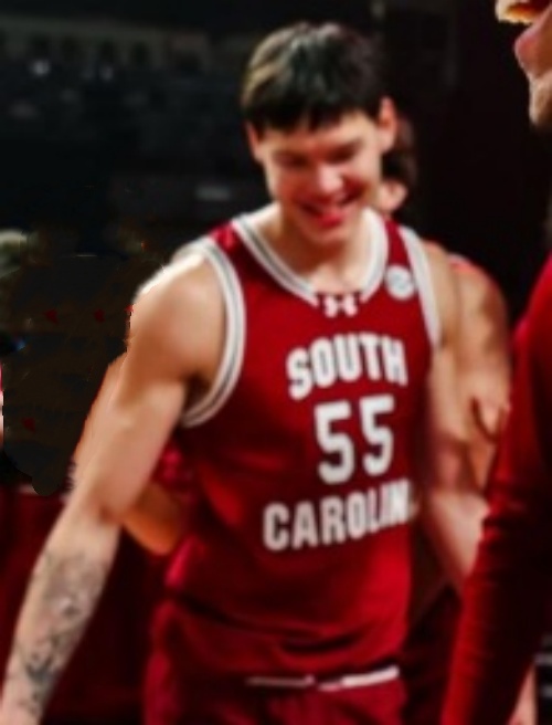 South Carolina Gamecocks #55 Mike Sharavjamts Wine College Basketball Game Jersey