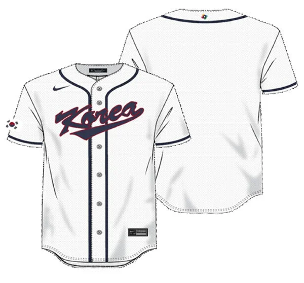 Korea Blank Nike White Stadium Edition 2026 World Baseball Classic Team Jersey