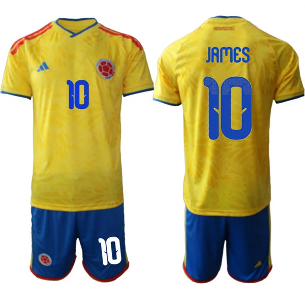 Mens Colombia Soccer  #10 James Rodriguez 2026 World Cup Home Yellow Jersey Suit