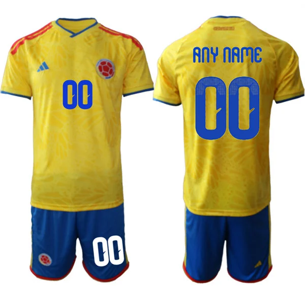 Mens Colombia Soccer 2026 World Cup Home Yellow Custom Jersey Suit
