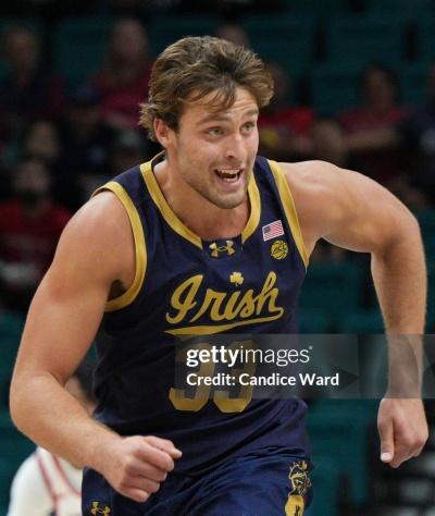 Notre Dame Fighting Irish #33 Carson Towt  Navy Irish College Basketball Game Jersey