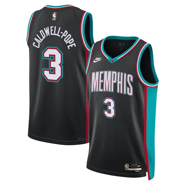 Mens Memphis Grizzlies #3 Kentavious Caldwell-Pope Nike Black Classic Edition Swingman Jersey