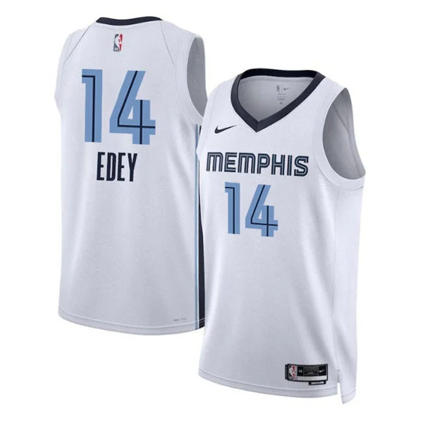 Mens Memphis Grizzlies #14 Zach Edey White Association Edition Swingman Jersey
