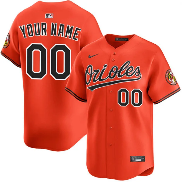 Baltimore Orioles Custom Nike Orange Alternate Limited Jersey