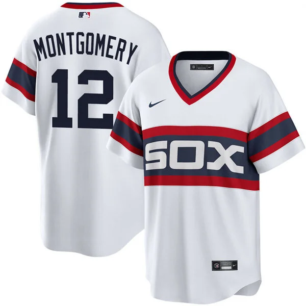 Mens Chicago White Sox #12 Colson Montgomery Nike White Pullover Cooperstown Collection Jersey