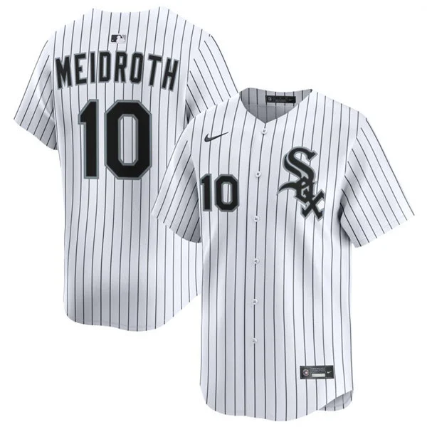 Mens Chicago White Sox #10 Chase Meidroth Nike White Home Limited Jersey