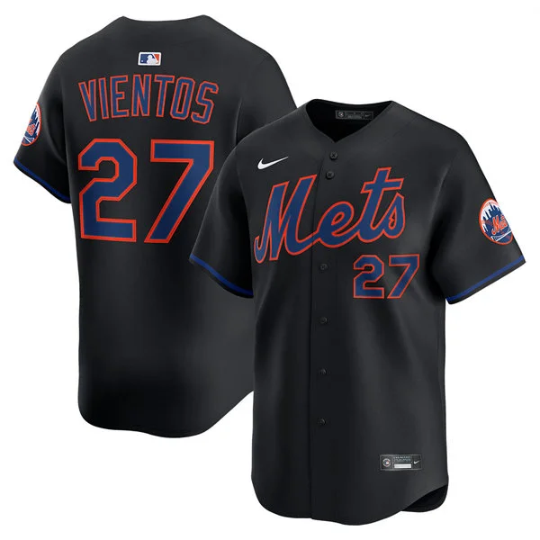 Mens New York Mets #27 Mark Vientos Nike Black Alternate Limited Jersey