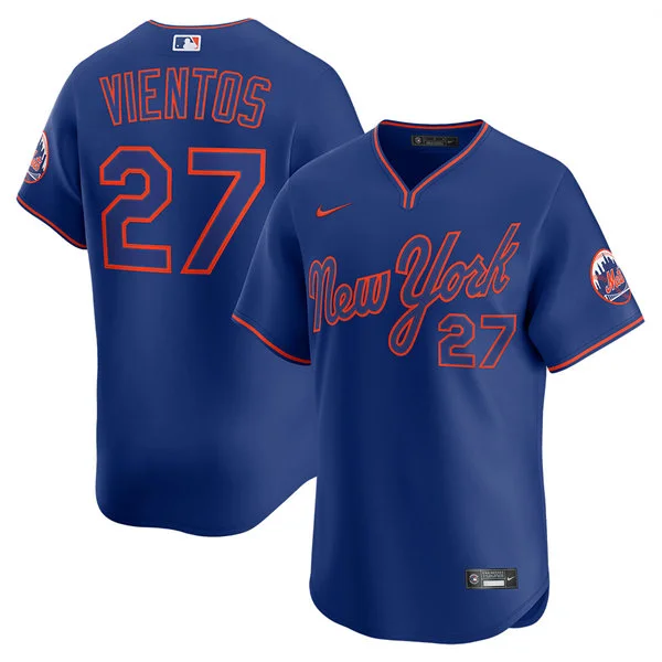 Mens New York Mets #27 Mark Vientos Nike Royal Pullover Alternate 2nd Limited Jersey