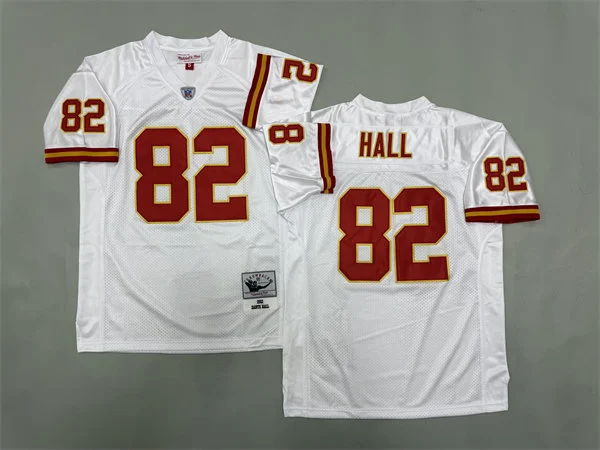Mens Kansas City Chiefs #82 Dante Hall White 2002 Throwback Jersey