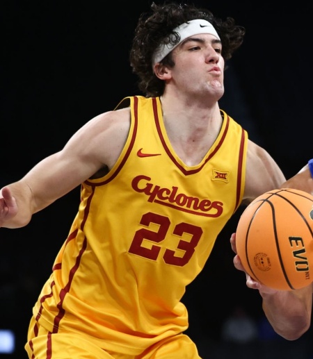 Iowa State Cyclones #23 Blake Buchanan  Nike 2025 Gold Cyclones College Basketball Jersey