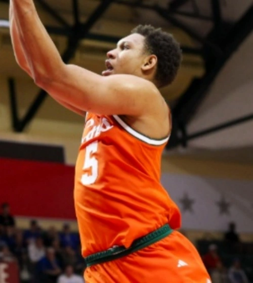 Miami Hurricanes #5 Malik Reneau Adidas 2025 Orange Canes Basketball Game Jersey