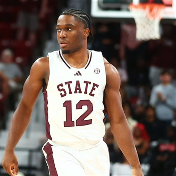 Mens Youth Mississippi State Bulldogs #12 Josh Hubbard 2025 White Basketball Game Jersey