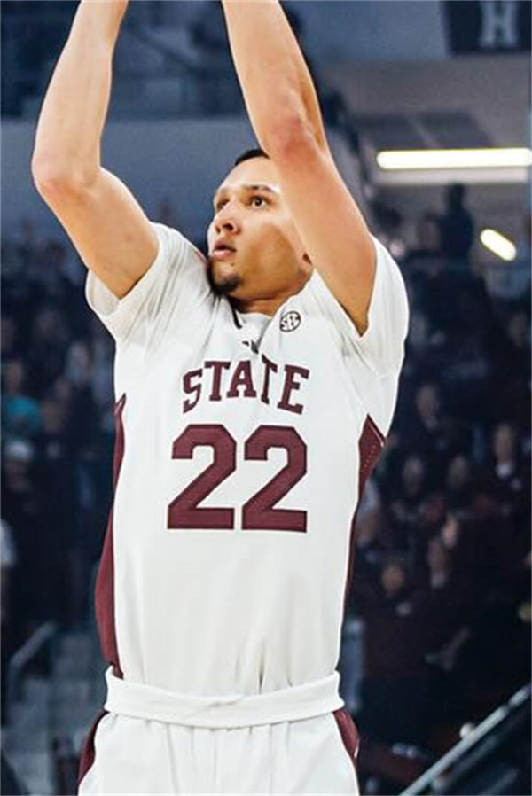 Mens Youth Mississippi State Bulldogs #22 RJ Melendez 2025 White Basketball Game Jersey