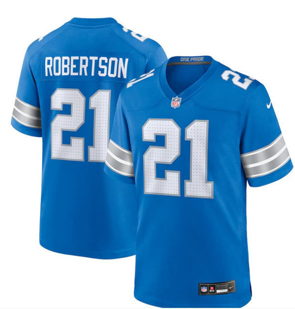 Mens Detroit Lions #21 Amik Robertson Nike Blue Vapor F.U.S.E. Limited Player Jersey