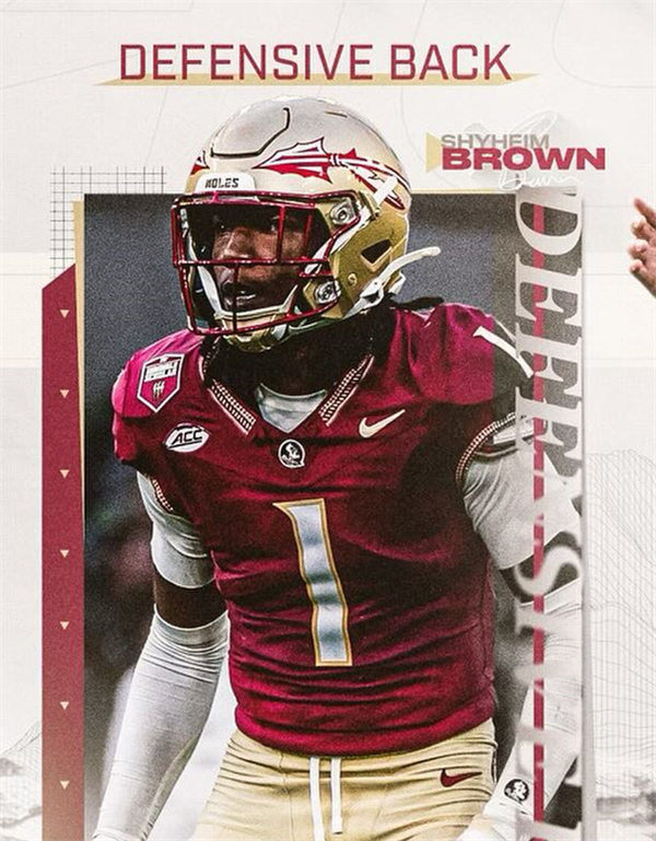 Men's Florida State Seminoles #1 Shyheim Brown Nike 2024 F.U.S.E. Limited Garnet College Football Game Jersey