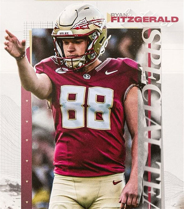 Men's Florida State Seminoles #88 Ryan Fitzgerald Nike 2024 F.U.S.E. Limited Garnet College Football Game Jersey