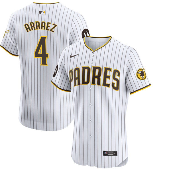 Men's San Diego Padres #4 Luis Arraez Nike Home White Limited Jersey