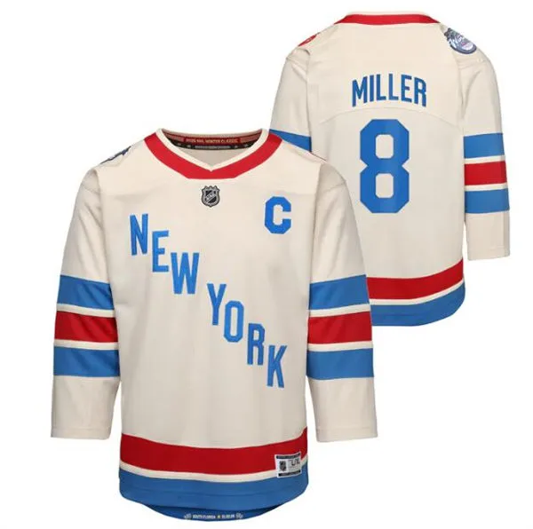 Youth New York Rangers #8 J. T. Miller 2026 Winter Classic Jersey Beige 