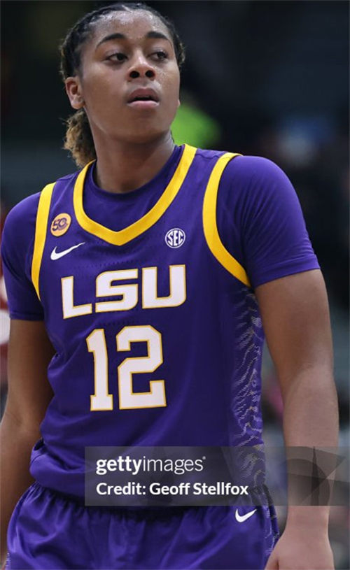 Mens LSU Tigers #12 Mikaylah Williams Purple Basketball Game Jersey