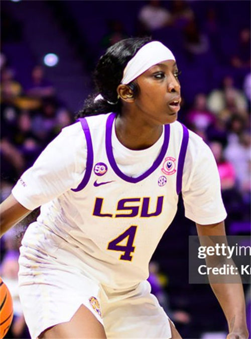 Mens LSU Tigers #4 Flau'jae Johnson White Basketball Game Jersey