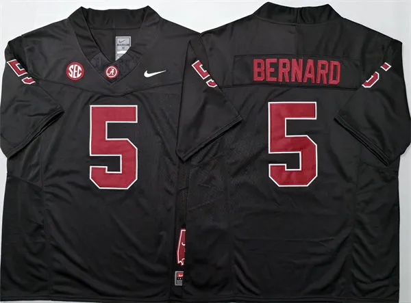 Mens Alabama Crimson Tide #5 Germie Bernard Blackout College Football F.U.S.E. Limited Jersey