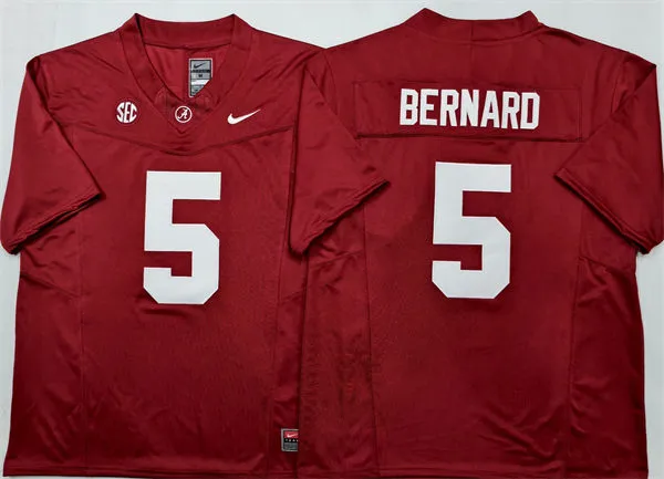 Mens Alabama Crimson Tide #5 Germie Bernard Maroon College Football F.U.S.E. Limited Jersey