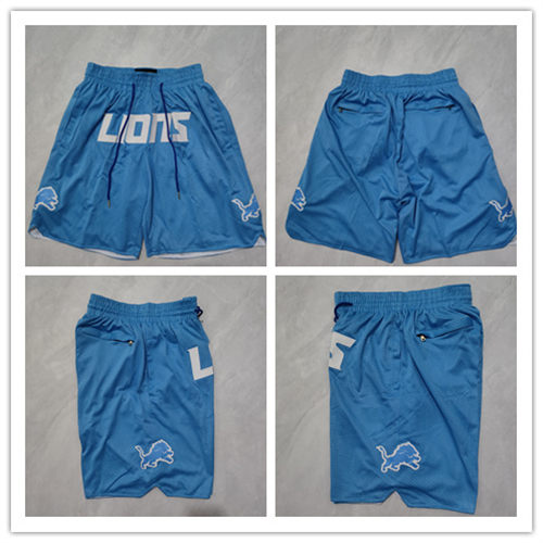 Mens Detroit Lions Blue Shorts