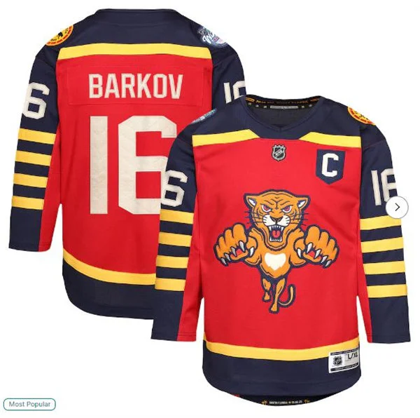 Youth Florida Panthers #16 Aleksander Barkov Red Fanatics 2026 Winter Classic Jersey
