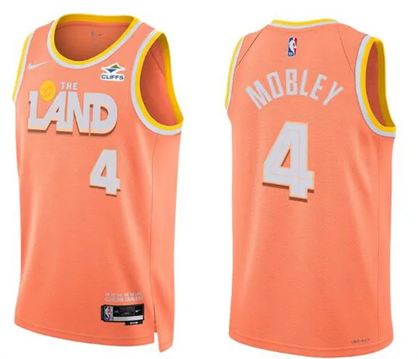 Mens Cleveland Cavaliers #4 Evan Mobley Nike Orange 2025-26 City Edition Swingman Jersey