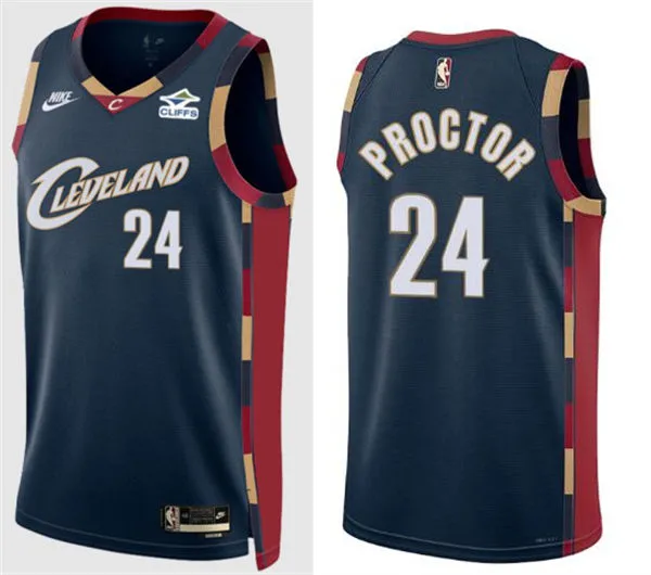 Mens Cleveland Cavaliers #24 Tyrese Proctor Nike Navy Classic Edition Swingman Jersey 