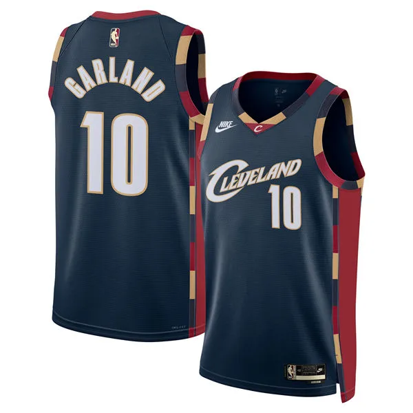 Mens Cleveland Cavaliers #10 Darius Garland Nike Navy Classic Edition Swingman Jersey