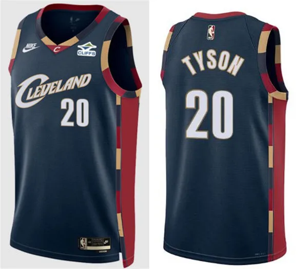Mens Cleveland Cavaliers #20 Jaylon Tyson Nike Navy Classic Edition Swingman Jersey