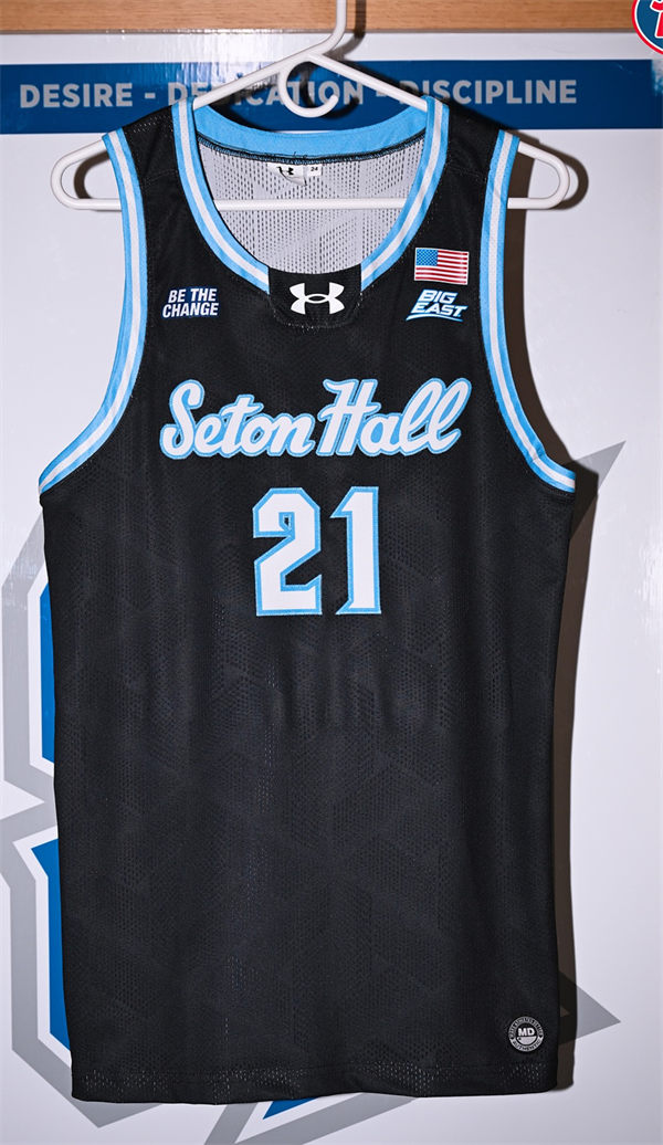 Mens Youth Seton Hall Pirates #21 Isaiah Coleman  2025 Night Mode Black Basketball Jersey