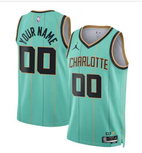 Charlotte Hornets Custom 2024-25 Mint City Edition Jersey