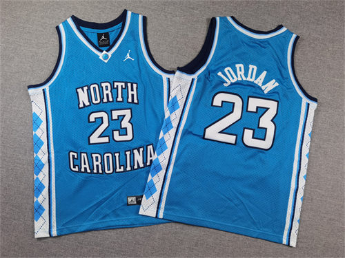 Youth North Carolina Tar Heels #23 Michael Jordan  Blue College Baseketball Jersey