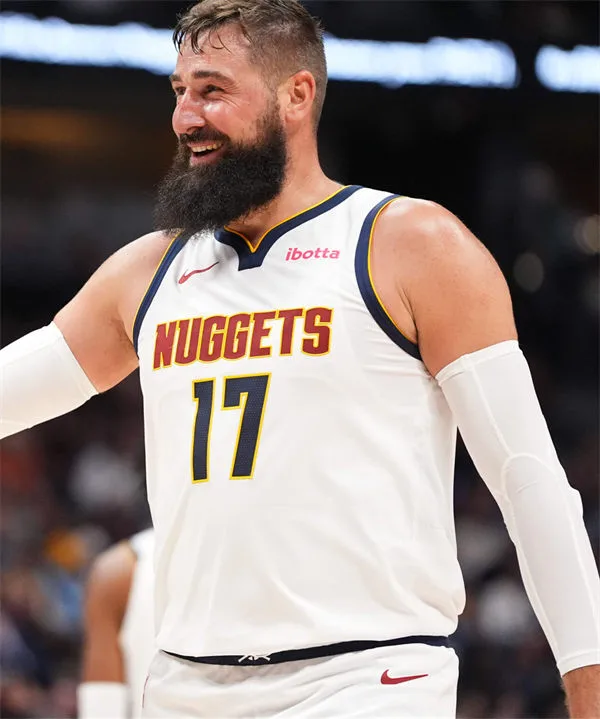 Mens Denver Nuggets #17 Jonas Valanciunas Nike White Association Edition Swingman Jersey