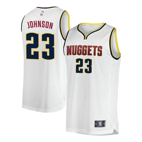Mens Denver Nuggets #23 Cameron Johnson Nike White Association Edition Swingman Jersey