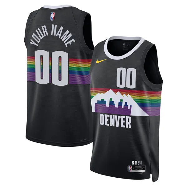 Denver Nuggets Custom Black 2025-26 City Edition Swingman Jersey