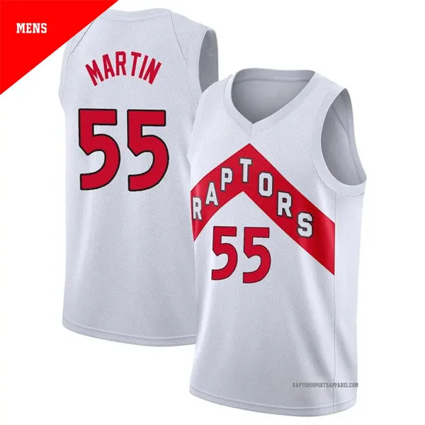 Mens Toronto Raptors #55 Alijah Martin Nike White Association Edition Swingman Jersey