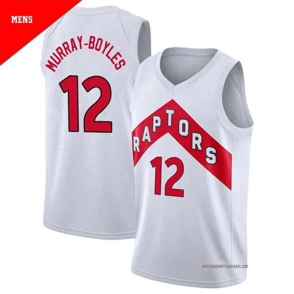 Mens Toronto Raptors #12 Collin Murray-Boyles Nike White Association Edition Swingman Jersey