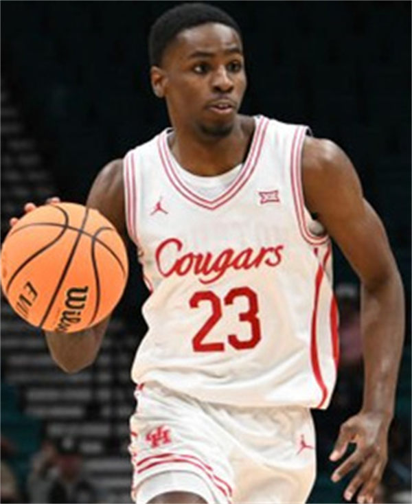 Mens Youth Houston Cougars #23 Terrance Arceneaux 2025 White Cougars Basketball Game Jersey